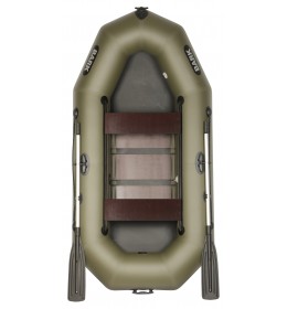 Ponton Bark В-240CD  przesuwne siedzenia wiosłowa, dwuosobowa łódź  z twardą podłogą