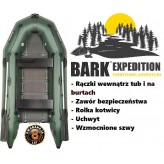 Ponton Bark BT-310 jasno szara EXPEDITION ZAWÓR BEZPIECZEŃSTWA, ROLKA KOTWICY