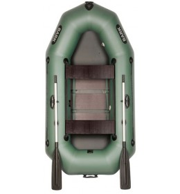 Ponton Bark В-250CD  przesuwane siedzenia, wiosłowa, dwuosobowa łódź  z twardą podłogą 