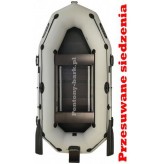 Ponton Bark В-300NPD przesuwane siedzenia, wiosłowa,  trzyosobowa  łódź  z twardą podłogą, liną ratowniczą na pokładzie i deską  pod  silnik zaburtowy