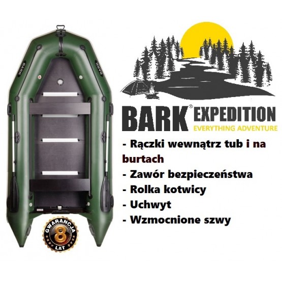 Ponton Bark BT-360S EXPEDITION KIL, ZAWÓR BEZPIECZEŃSTWA, ROLKA KOTWICY